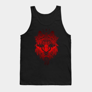 American Indians fire red wolf Tank Top